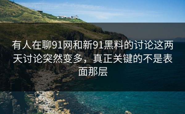 有人在聊91网和新91黑料的讨论这两天讨论突然变多，真正关键的不是表面那层